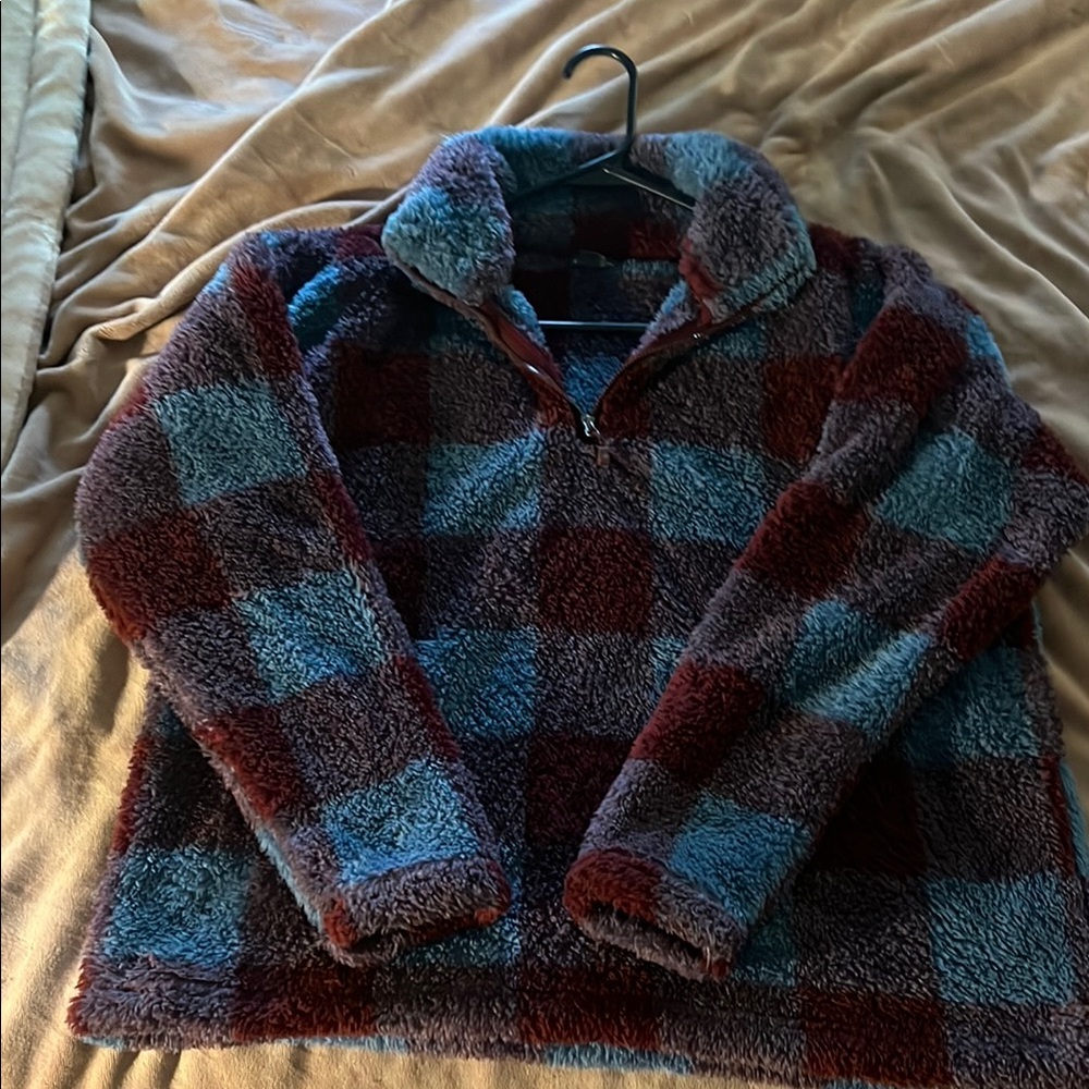 Plaid Fleece Pullover Eddie Bauer